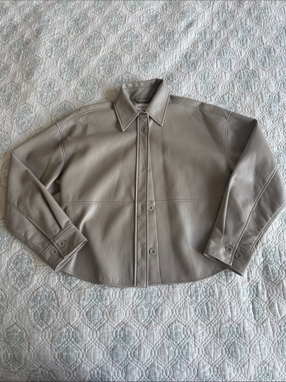 Babaton Faux Leather Pelli Hip Shirt Jacket